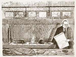 حب السفر بمفرده ، رسم توضيحي من "Pont: An Account of the Life and Work of the Punch الفنان العظيم" بواسطة بونت